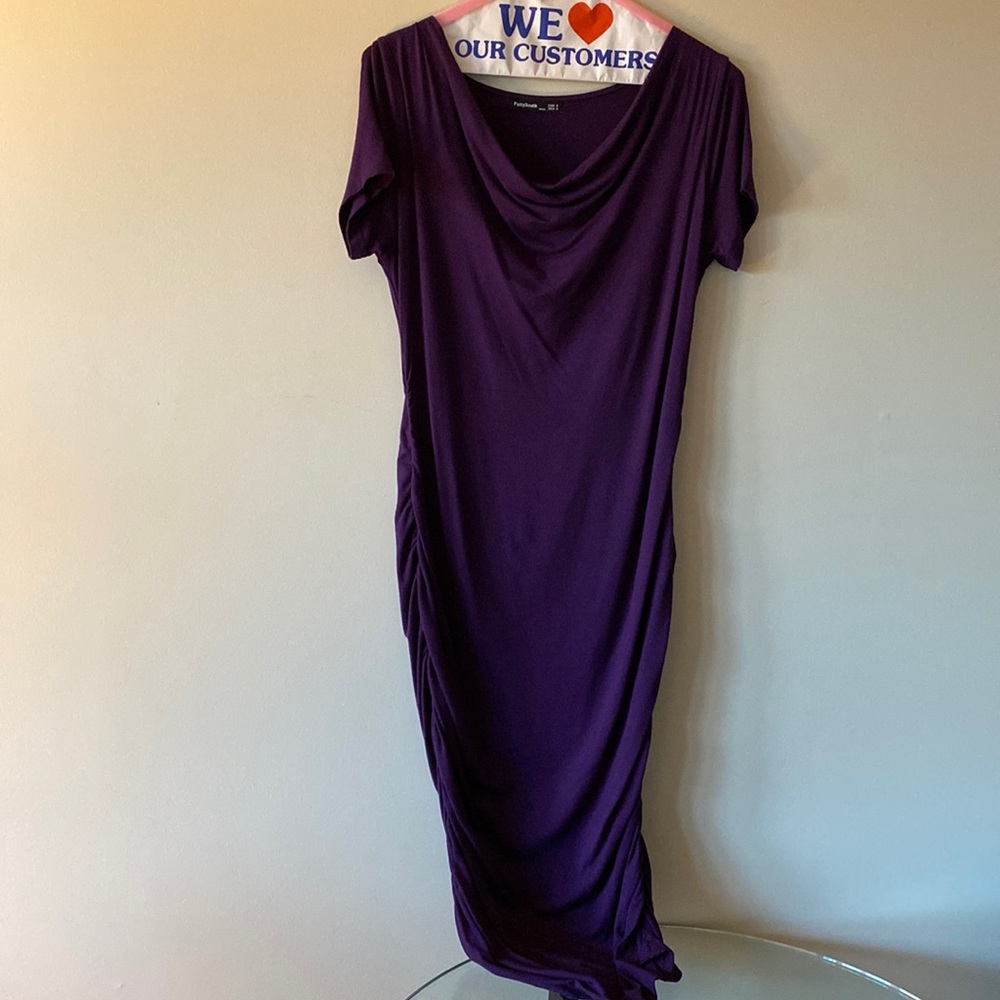 Patty Boutique MAMA maternity purple ruched dress - S